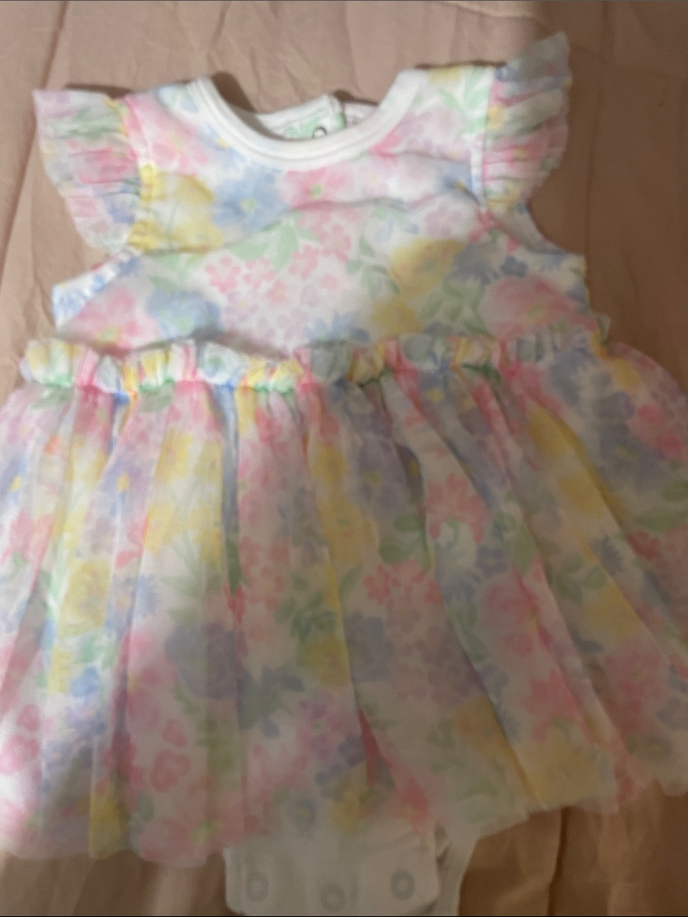 Pastel Floral Infant Dress Bodysuit - Multi